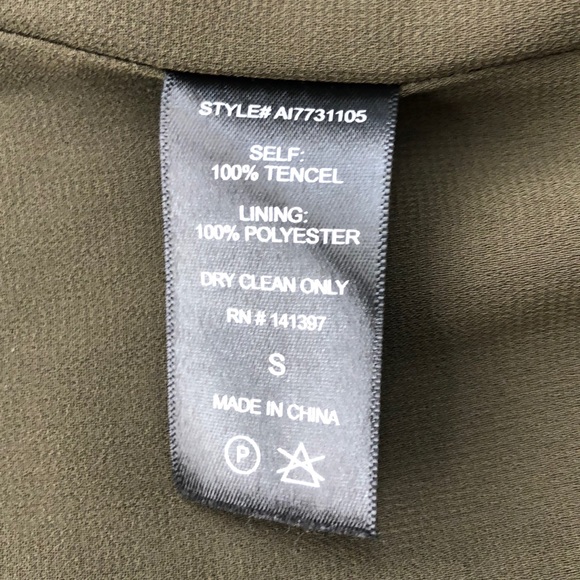 Astr Olive Size Zip Ruffle Shoulder Bomber Jacket - Picture 8 of 9